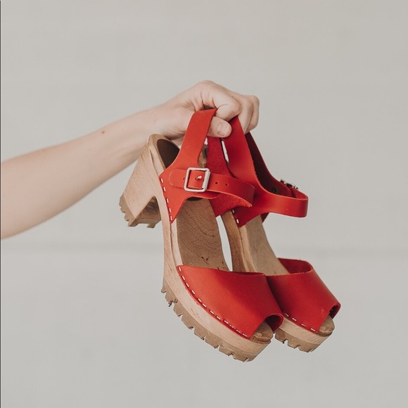 Free People Shoes - MIA X Free People Greta Clog Sandal Red 8